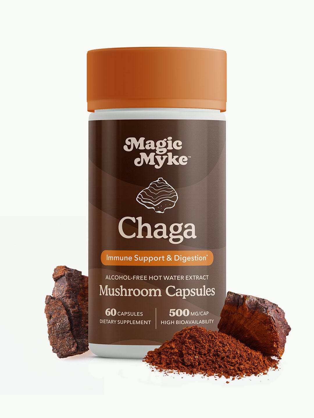 Chaga – Complexe de Champignons Bio Puissant | 60 Gélules à Haute Concentration